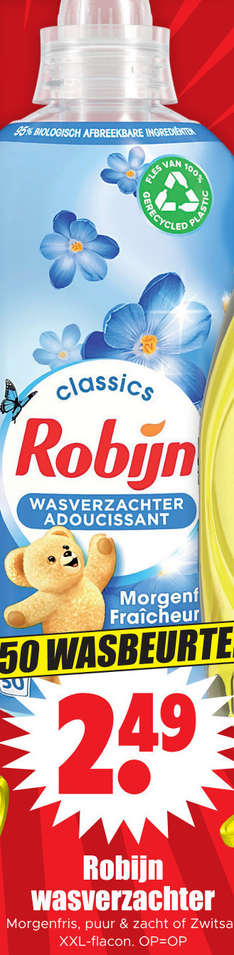 Robijn   wasverzachter folder aanbieding bij  Dirk - details