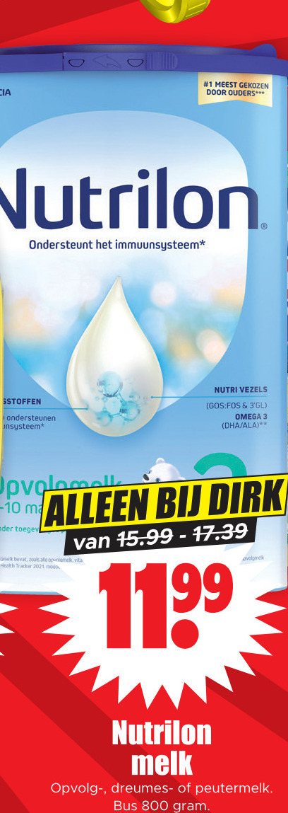 Nutrilon   opvolgmelk folder aanbieding bij  Dirk - details