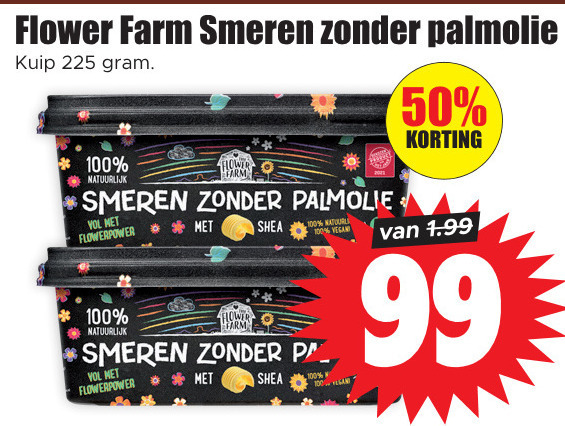 Flower Farm   olie en vetten folder aanbieding bij  Dirk - details