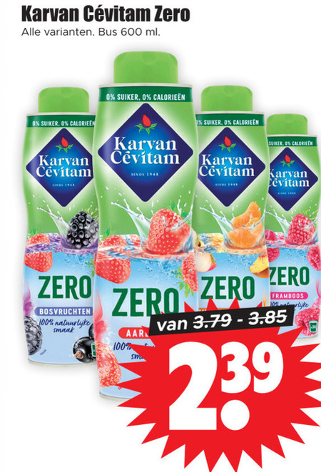 Karvan Cevitam   limonadesiroop folder aanbieding bij  Dirk - details