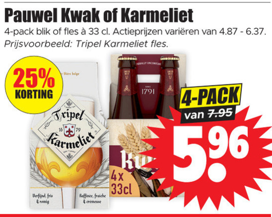 Pauwel Kwak   speciaalbier folder aanbieding bij  Dirk - details