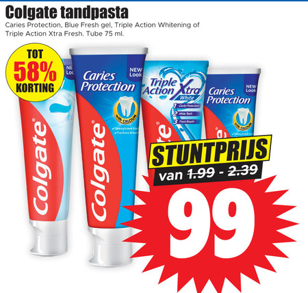 Colgate   tandpasta folder aanbieding bij  Dirk - details