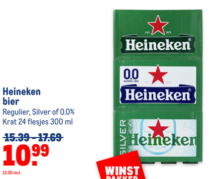 Heineken Silver   krat bier folder aanbieding bij  Makro - details