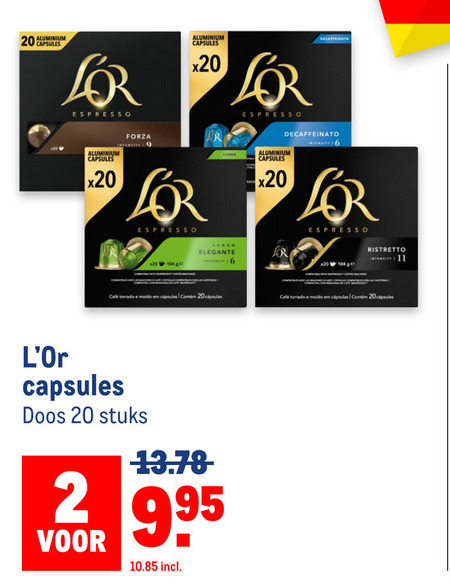 Douwe Egberts L Or   koffiecups folder aanbieding bij  Makro - details