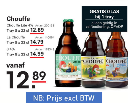 La Chouffe   speciaalbier folder aanbieding bij  Sligro - details