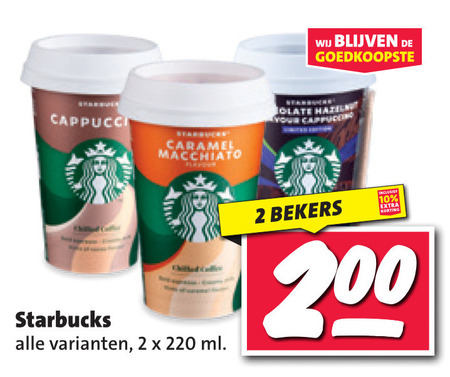 Starbucks   ijskoffie folder aanbieding bij  Nettorama - details