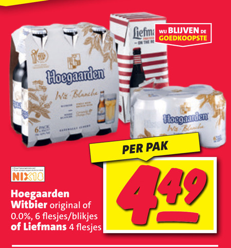 Hoegaarden   speciaalbier, witbier folder aanbieding bij  Nettorama - details