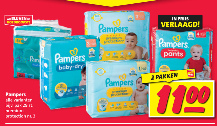 Pampers   luierbroekjes, luiers folder aanbieding bij  Nettorama - details