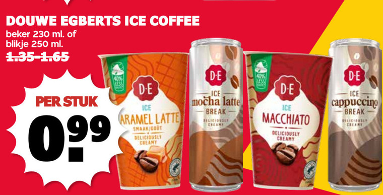 Douwe Egberts   ijskoffie folder aanbieding bij  MCD Supermarkt Basis - details