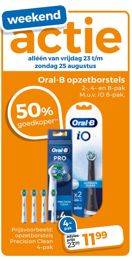 Braun Oral-B   opzetborstel folder aanbieding bij  Trekpleister - details