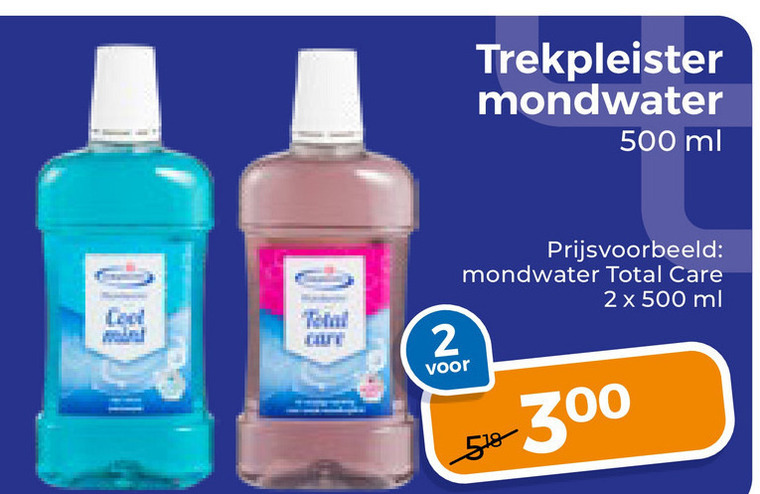 Trekpleister Huismerk   mondwater folder aanbieding bij  Trekpleister - details