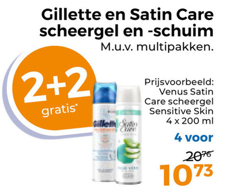 Gillette   scheergel, scheerschuim folder aanbieding bij  Trekpleister - details