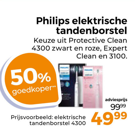 Philips   electrische tandenborstel folder aanbieding bij  Trekpleister - details