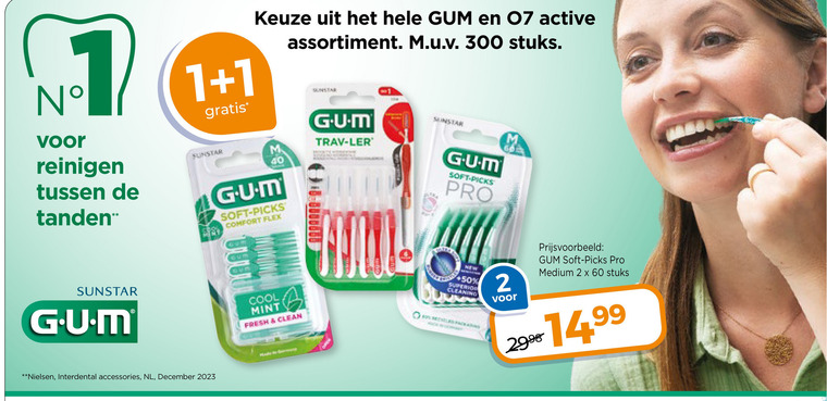 G.U.M.   tandenstokers folder aanbieding bij  Trekpleister - details