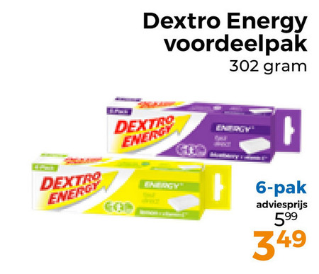 Dextro Energy   druivensuiker folder aanbieding bij  Trekpleister - details