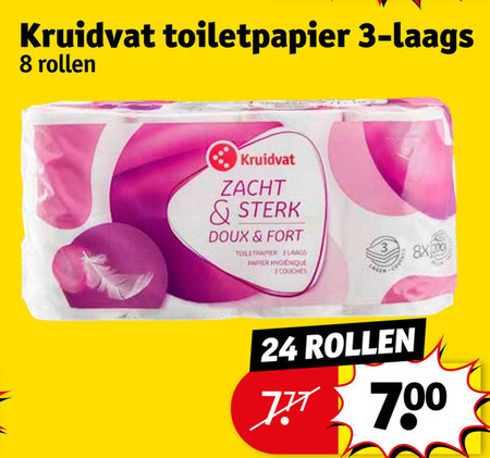 Kruidvat Huismerk   toiletpapier folder aanbieding bij  Kruidvat - details