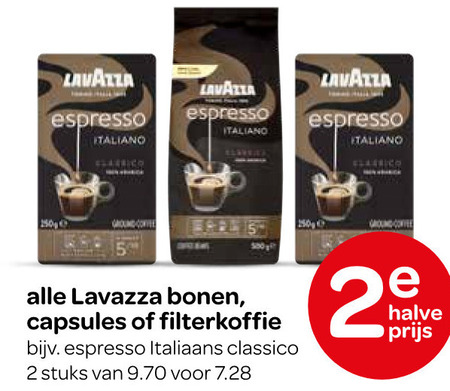 Lavazza   koffiecups, koffiebonen folder aanbieding bij  Spar - details