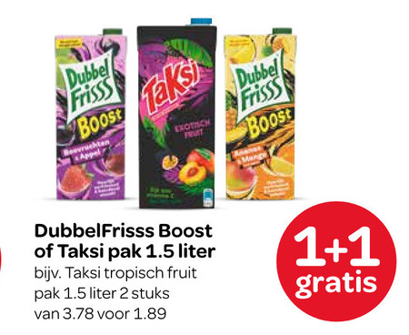 Taksi   fruitdrank folder aanbieding bij  Spar - details