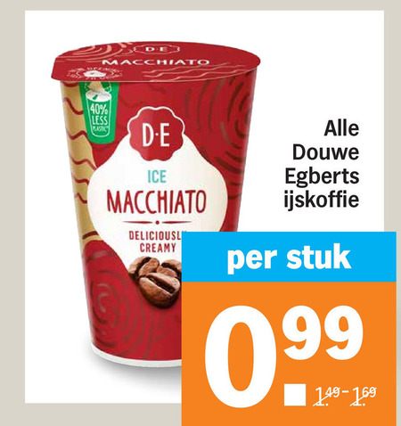 Douwe Egberts   ijskoffie folder aanbieding bij  Albert Heijn - details