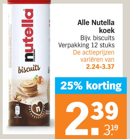 Nutella   biscuits folder aanbieding bij  Albert Heijn - details