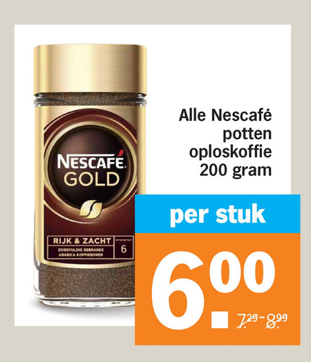 Nescafe   oploskoffie folder aanbieding bij  Albert Heijn - details