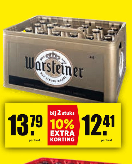 Warsteiner   krat bier folder aanbieding bij  Boni - details