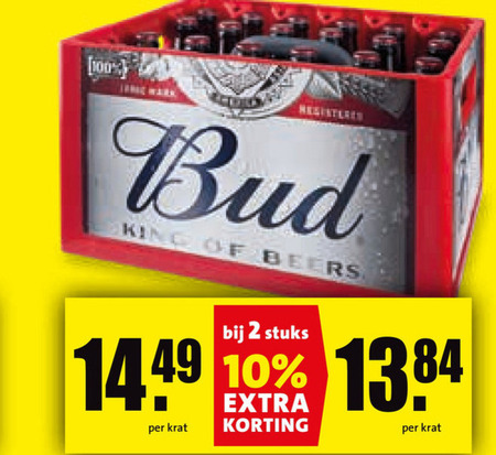 Bud   krat bier folder aanbieding bij  Boni - details