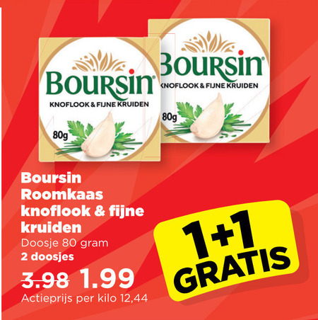 Boursin   roomkaas folder aanbieding bij  Plus - details