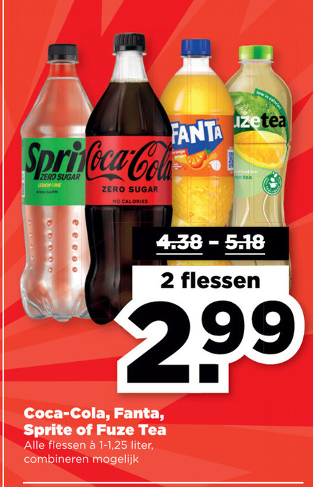 Coca-Cola   cola, frisdrank folder aanbieding bij  Plus - details