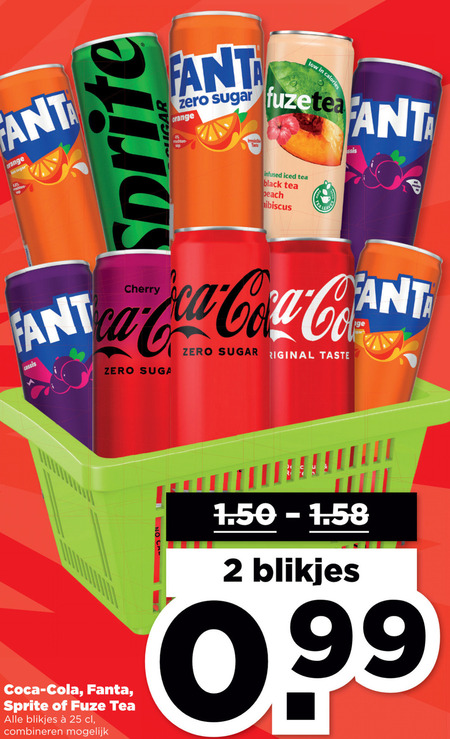 Fanta   cola, frisdrank folder aanbieding bij  Plus - details