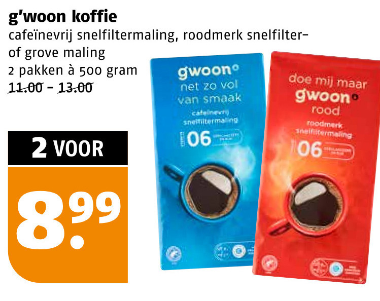 Gwoon   koffie folder aanbieding bij  Poiesz - details