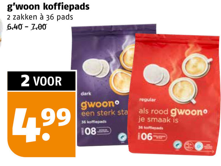 Gwoon   koffiepad folder aanbieding bij  Poiesz - details