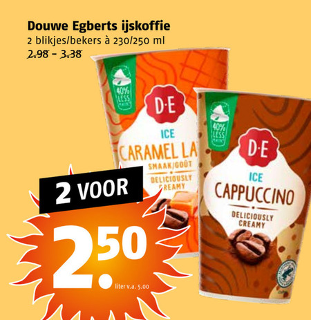 Douwe Egberts   ijskoffie folder aanbieding bij  Poiesz - details