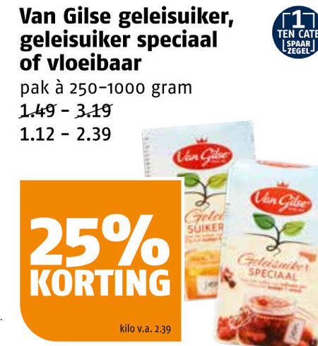 Van Gilse   geleisuiker folder aanbieding bij  Poiesz - details