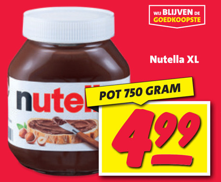 Nutella   hazelnootpasta folder aanbieding bij  Nettorama - details