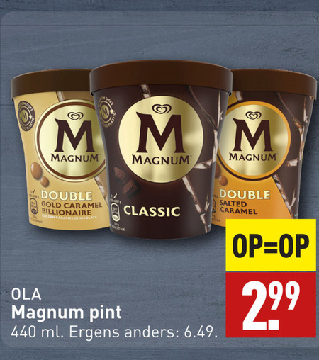 Magnum   ijsspecialiteit folder aanbieding bij  Aldi - details