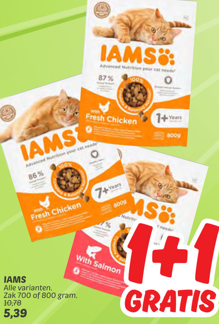 IAMS   kattenvoer folder aanbieding bij  Dekamarkt - details