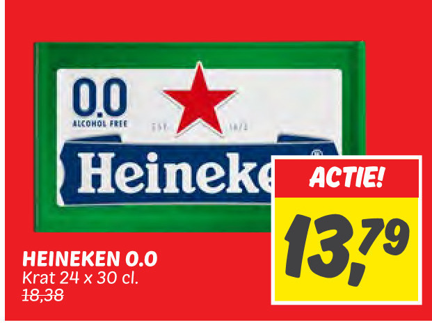 Heineken 0.0   krat bier folder aanbieding bij  Dekamarkt - details