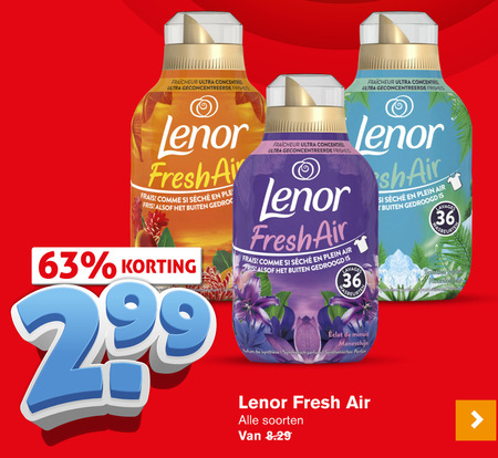 Lenor   wasverzachter folder aanbieding bij  Hoogvliet - details