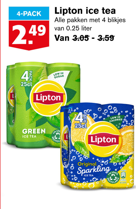 Lipton   ice tea folder aanbieding bij  Hoogvliet - details