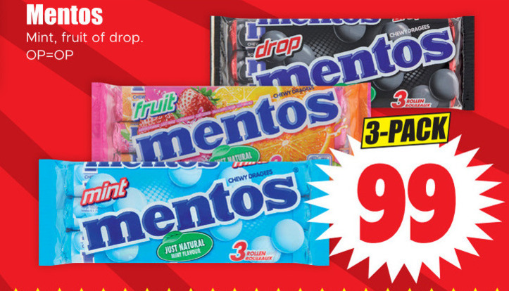 Mentos   snoep folder aanbieding bij  Dirk - details