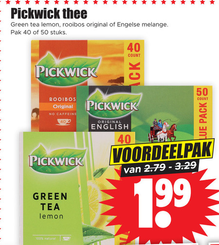 Pickwick   thee folder aanbieding bij  Dirk - details