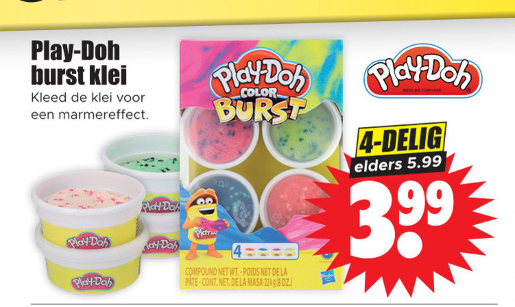 Play-Doh   kleispeelsets folder aanbieding bij  Dirk - details