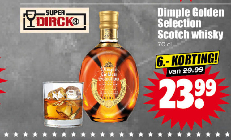 Dimple   whisky folder aanbieding bij  Dirk - details