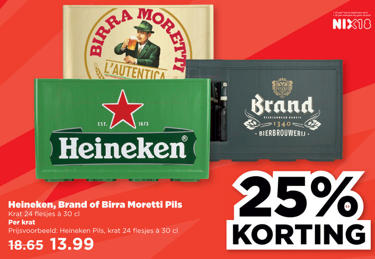 Birra Moretti   krat bier folder aanbieding bij  Plus Vandaag - details