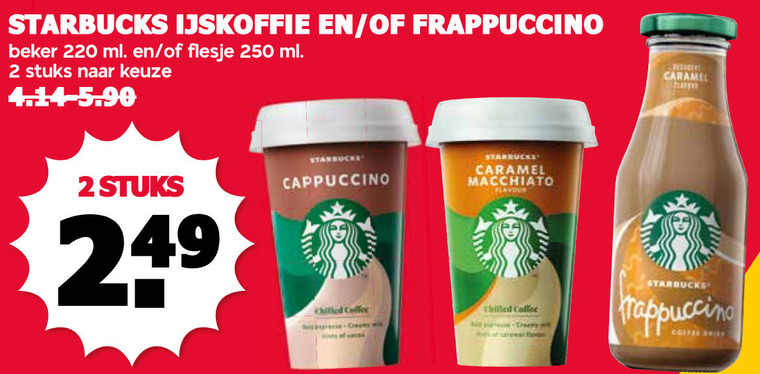 Starbucks   ijskoffie folder aanbieding bij  MCD Supermarkt Basis - details