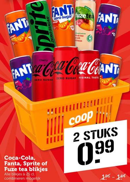 Fanta   frisdrank, cola folder aanbieding bij  Coop - details