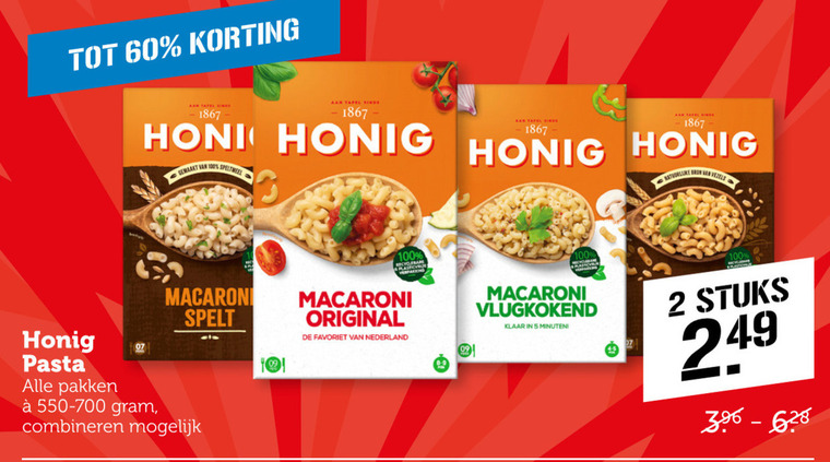 Honig   pasta folder aanbieding bij  Coop - details