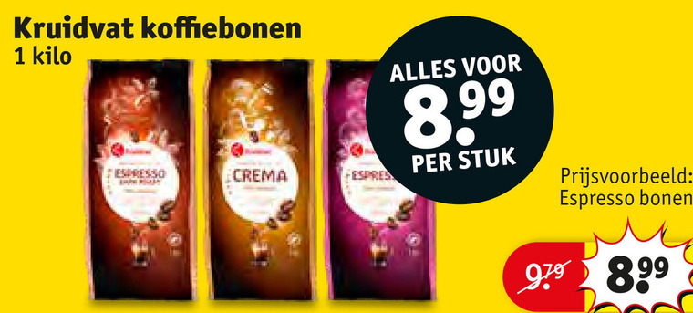 Kruidvat Huismerk   koffiebonen folder aanbieding bij  Kruidvat - details