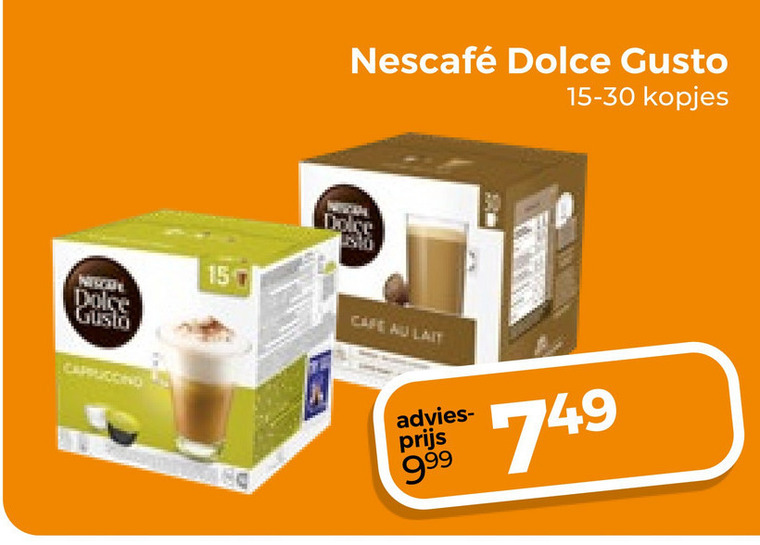 Nescafe   dolce gusto capsules folder aanbieding bij  Trekpleister - details